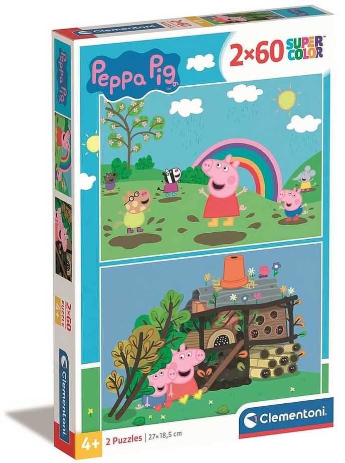 Clementoni Dėlionė 2x60 vnt. - Frame Me Up – Peppa pig