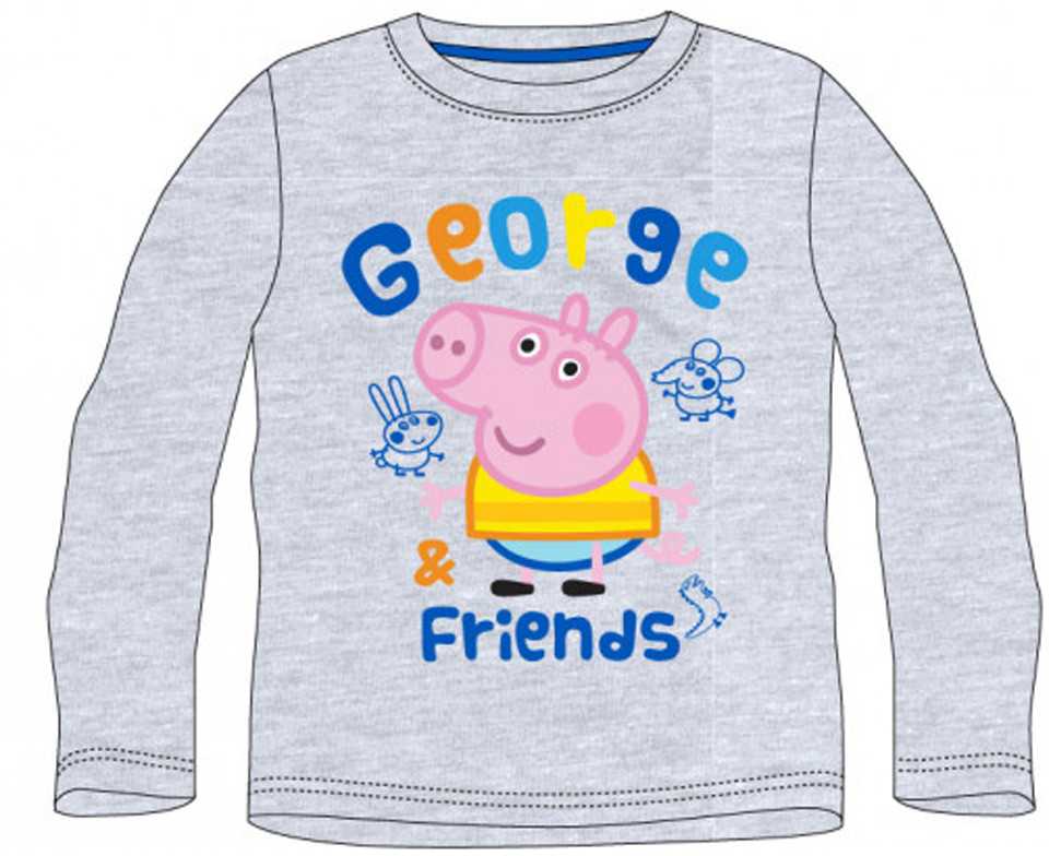 Peppa Pig George vaikiški ilgi marškinėliai, viršutinis sluoksnis 110 cm