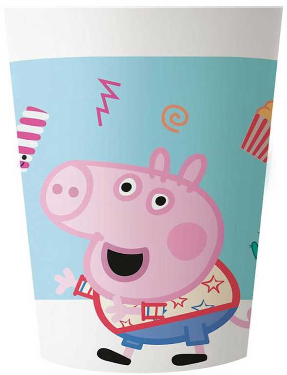 Peppa Pig Messy Play plastikinių puodelių 2 dalių rinkinys, 230 ml
