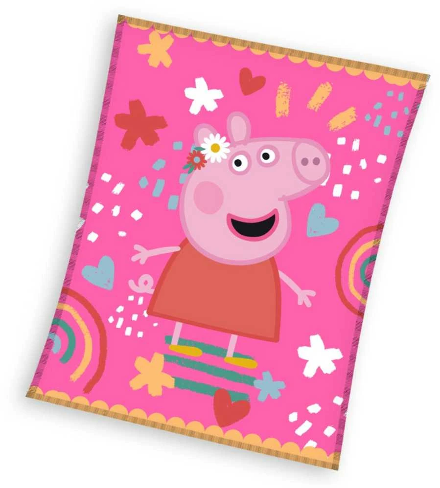 MCU Gurli Pig koralinis vilnos antklodė - 130 x 160 cm