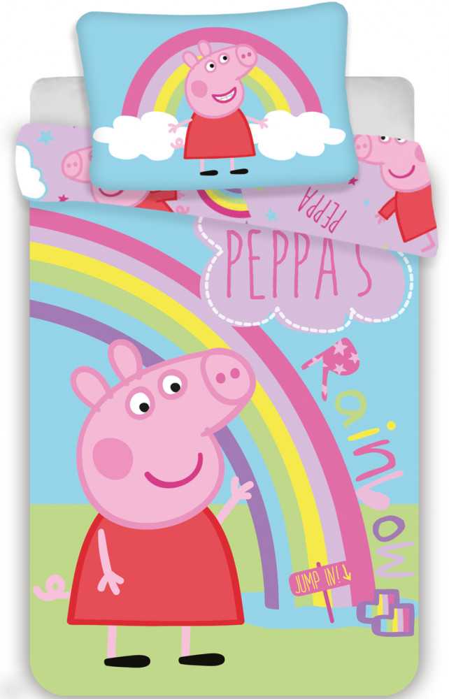 Patalynė bawełniana 100x135 Świnka Peppa 7506