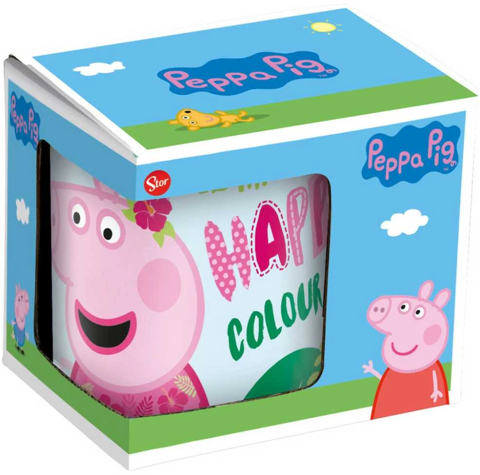 Peppa Pig rožinis porcelianinis puodelis 235 ml (8 oz) dovanų dėžutėje
