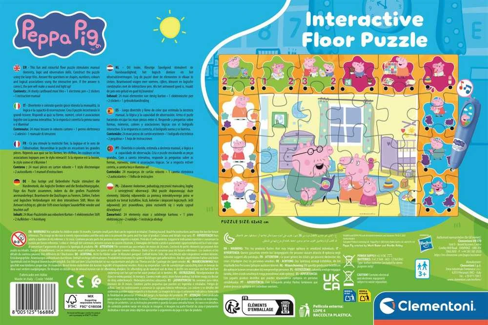 Dėlionė Clementoni Žaislai CLE winka Peppa interakt.puzzle dywan 16688