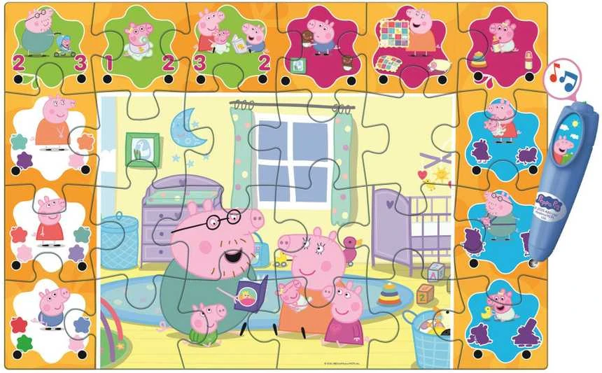 Dėlionė Clementoni Žaislai CLE winka Peppa interakt.puzzle dywan 16688
