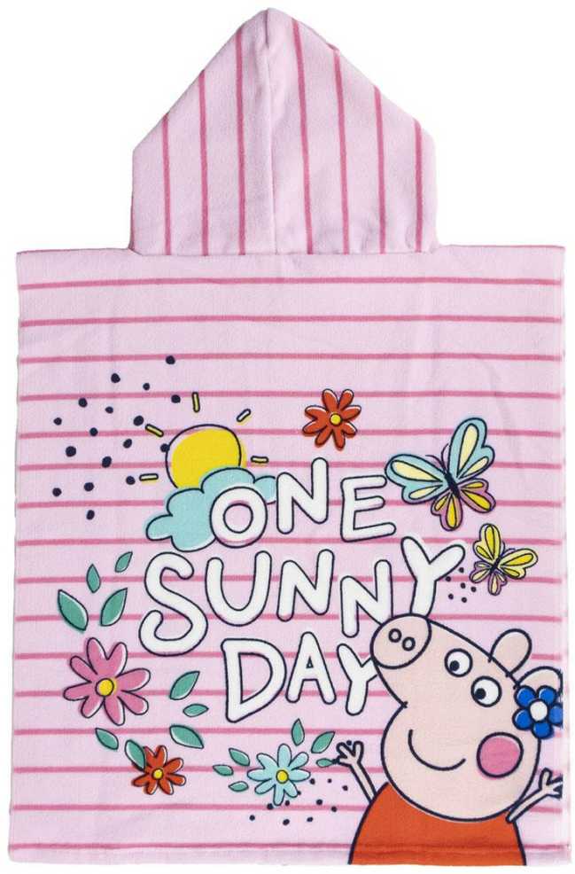 Peppa Pig „Sunny Day“ paplūdimio rankšluostis, pončas, 50 x 115 cm
