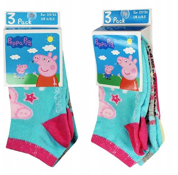Peppa Pig vaikiškos kojinės iki kulkšnių 23/26