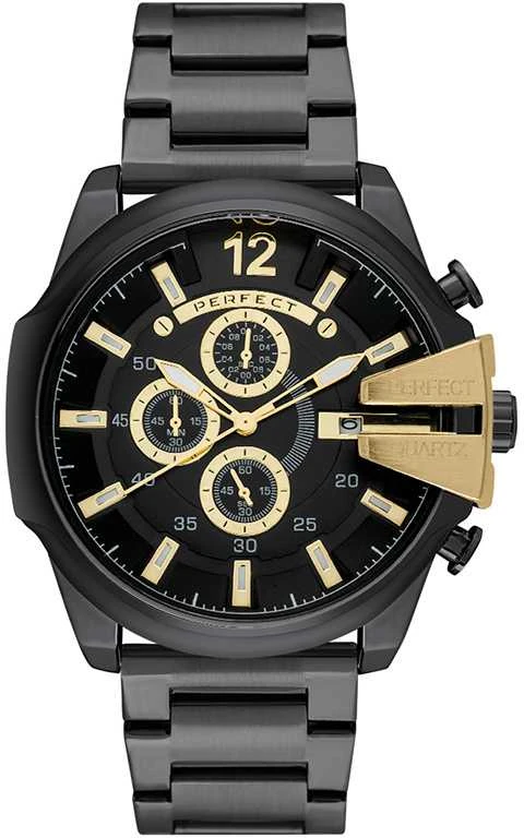 PERFECT VYRIŠKAS LAIKRODIS M513CH-07 - CHRONOGRAFAS (zp387a) + DĖŽUTĖ