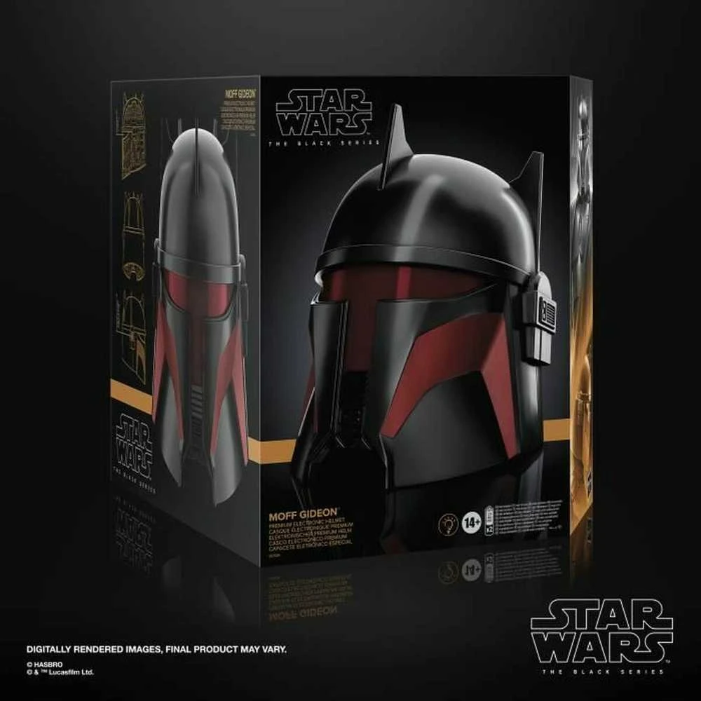 Kolekcionuojamas šalmas - Hasbro Star Wars The Juodas Series Moff Gideon Elektroninis šalmas