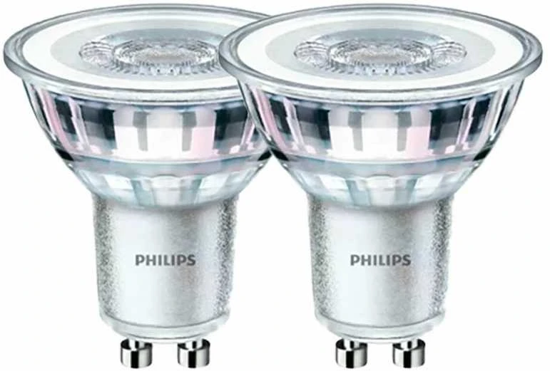 LED Spot GU10 Philips 50W Šiltai baltas 36D, 2vnt