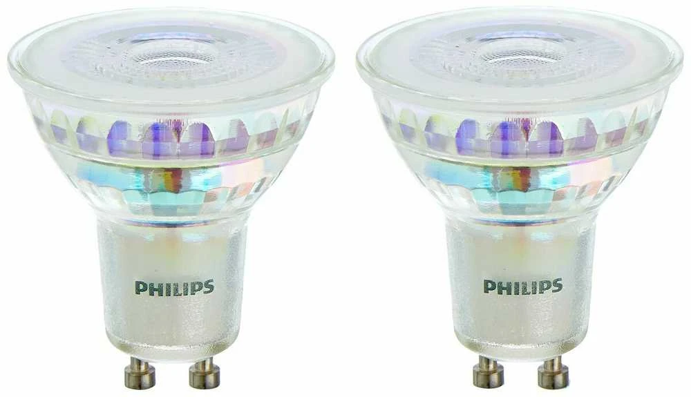 LED Spot GU10 Philips 50W Šiltai baltas 36D, 2vnt