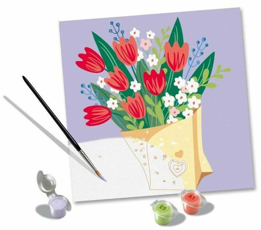 Ravensburger Rankdarbių rinkinys tapybai pagal skaičius tulpės