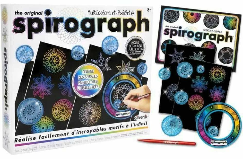 Spirograph Spirografas – braižymas ir blizgučiai (33002156)