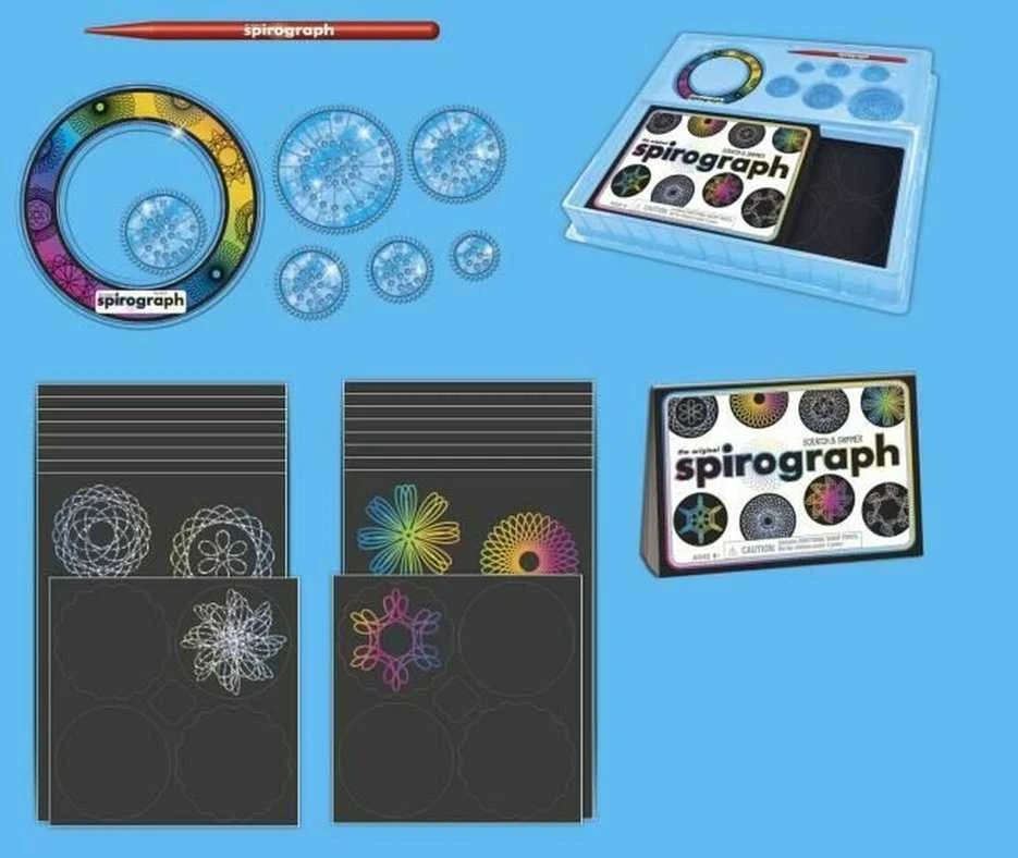 Spirograph Spirografas – braižymas ir blizgučiai (33002156)