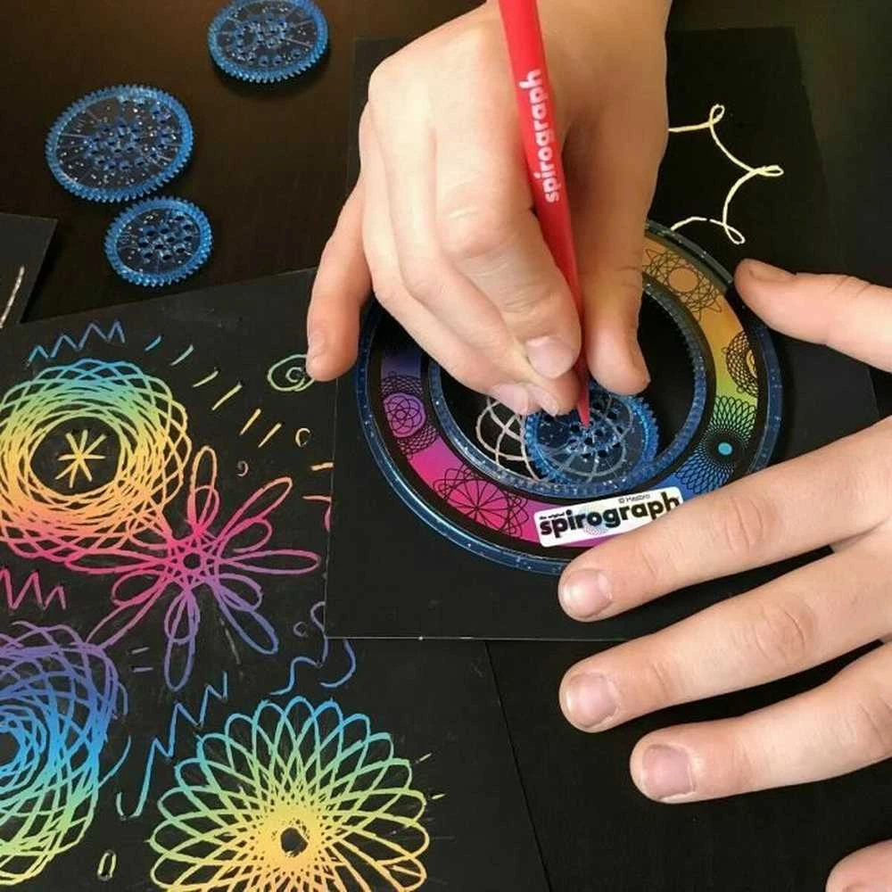 Spirograph Spirografas – braižymas ir blizgučiai (33002156)