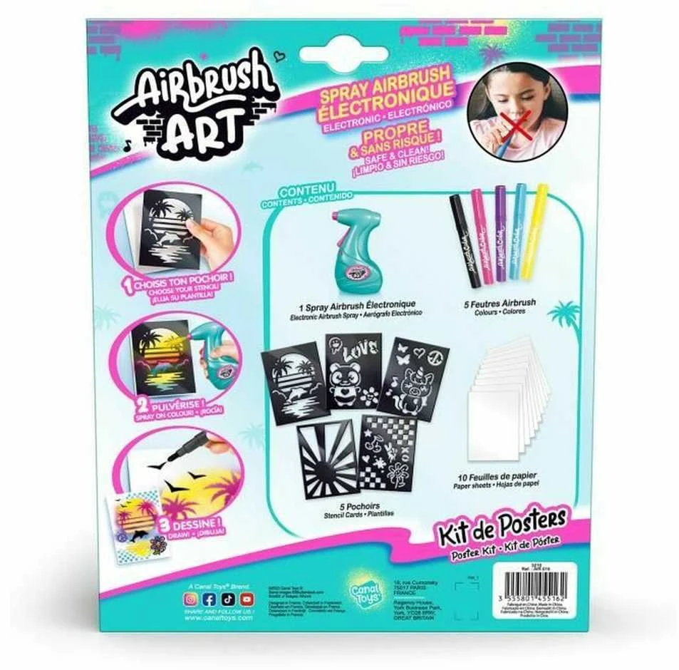 Airbrush Plush AIRBRUSH Menininko rinkinys su aerografu „Atvirukai“