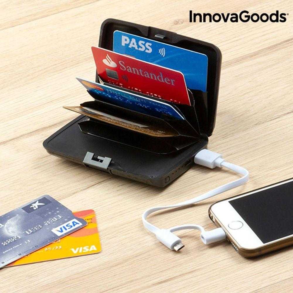 Innovagoods Piniginė su RFID apsauga ir išorinės baterijos funkcija