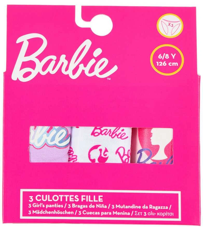 Pink Barbie Rožinė Shadow vaikiški apatiniai ir kelnaitės, 3 vnt. pakuotėje, 6-8 metų amžiaus / 116-128 cm