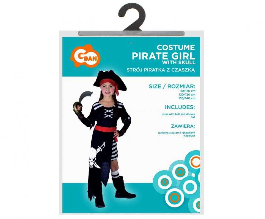 Universalus GoDan piratų kostiumas su kaukole