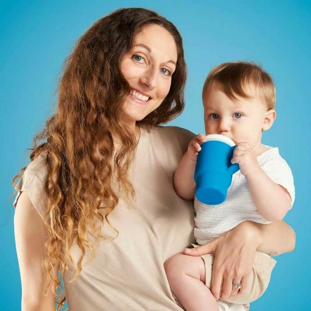 Infantino My 1st Tumbler Children's Sippy Cup, 266ml, silikonas be BPA