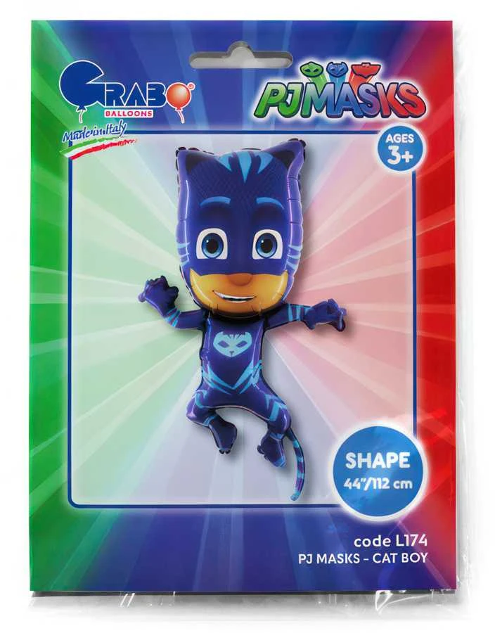 PJ Masks folijos balionas "Katinas berniukas", 112 cm
