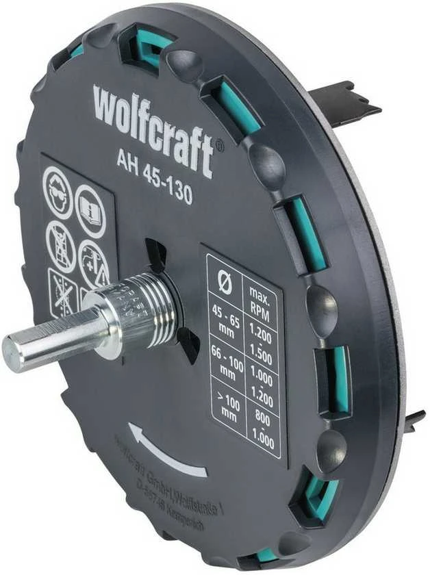 Gręžimo karūna Wolfcraft 5978000; 45-130 mm