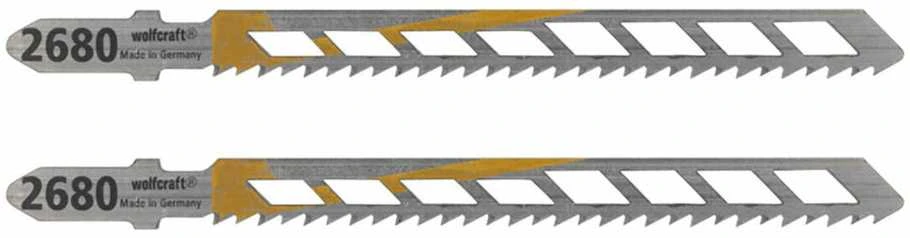 Wolfcraft 2 pjūklelių geležtės - T formos laikiklis, 75 mm, tikslūs, preciziški pjovimai