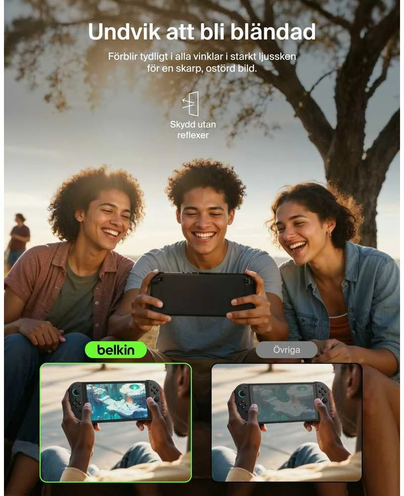 Belkin DISPLAYSHUTZ TEMPEREDGLASS - BLENDSCHUTZ FUER NINTENDO SWITCH