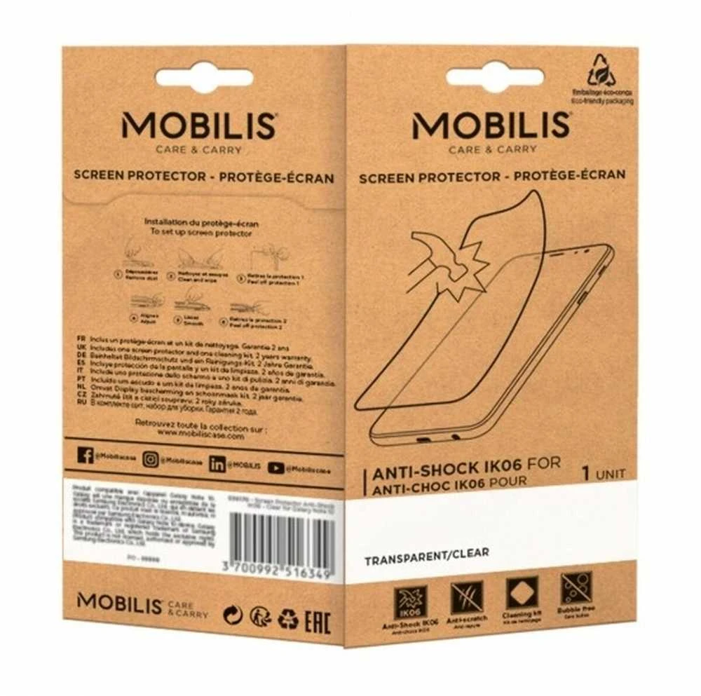 „Mobilis“ ekrano apsauga nuo smūgių IK06, skirta „iPhone 15 / 15 Pro“