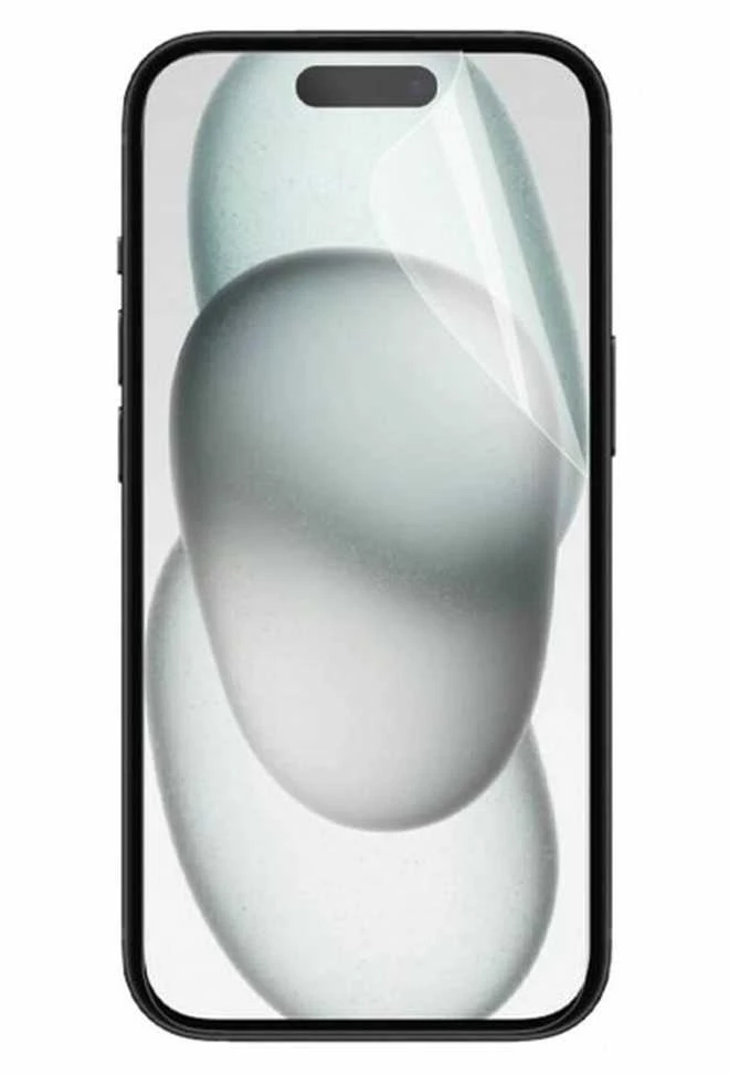 „Mobilis“ ekrano apsauga nuo smūgių IK06, skirta „iPhone 15 / 15 Pro“