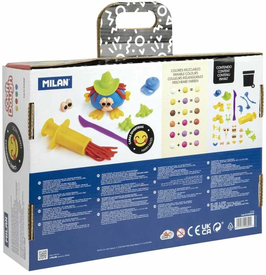 Milan Ciastolina Happy Faces Funny Faces 4 spalvos x 116g 913304HF MILAN