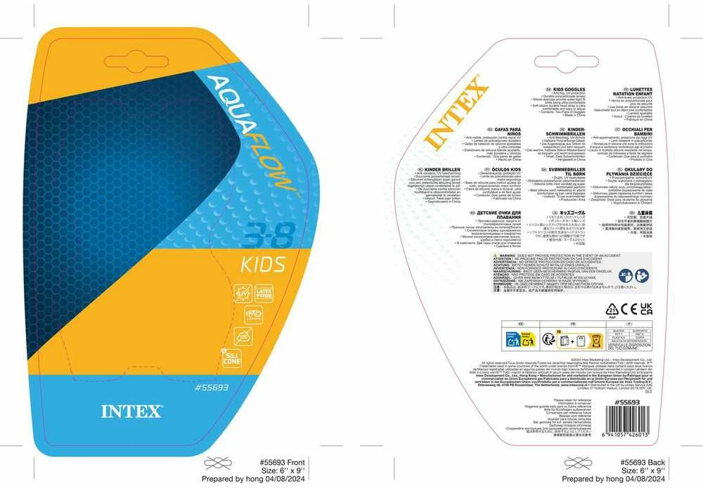 Intex Akiniai do pływania vaikams raudona (55693)