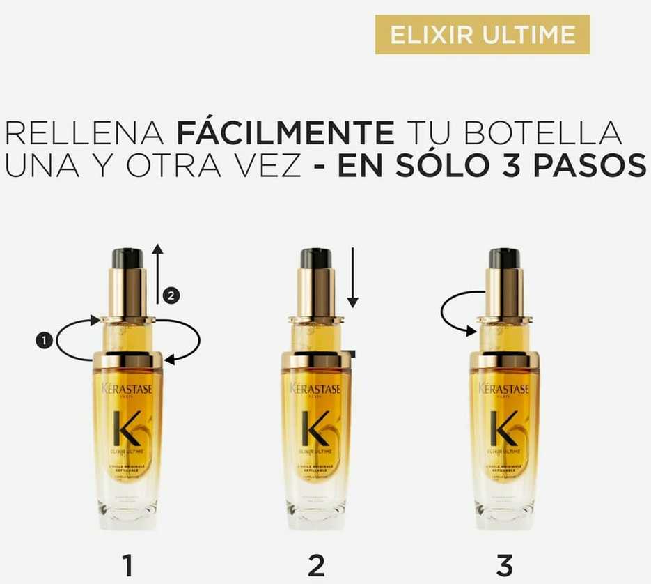 Kérastase Eliksyras Ultime L'Huile Original daugiafunkcis aliejus visų tipų plaukams - papildymas, 75 ml