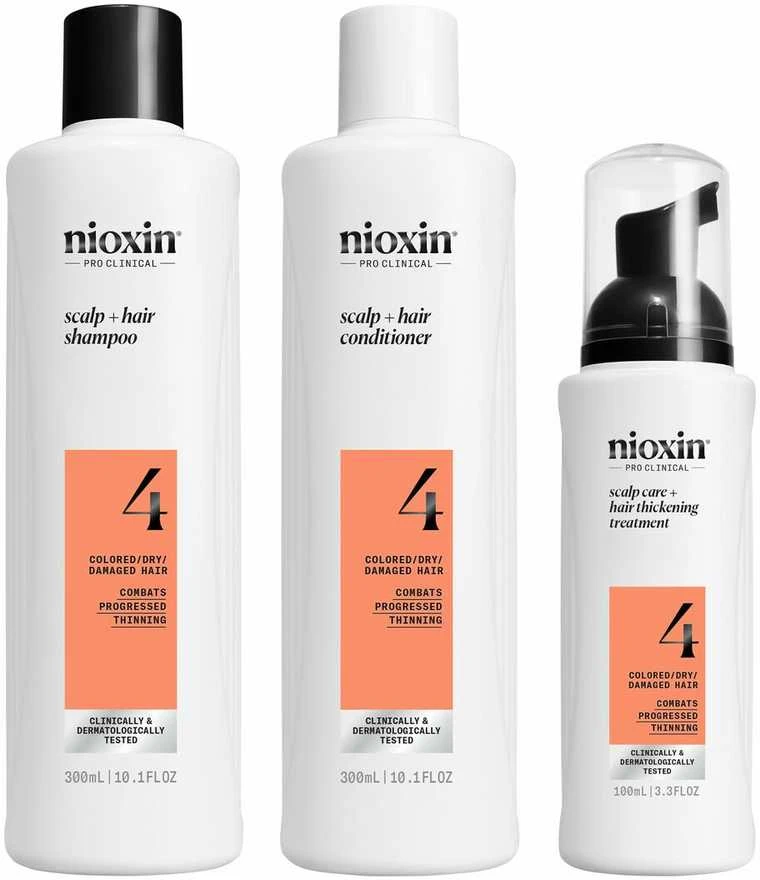 Nioxin Sistema 4 - Kit - Tratamiento Para Cabello Teñido Con Debilitamiento Avanzado 3 U
