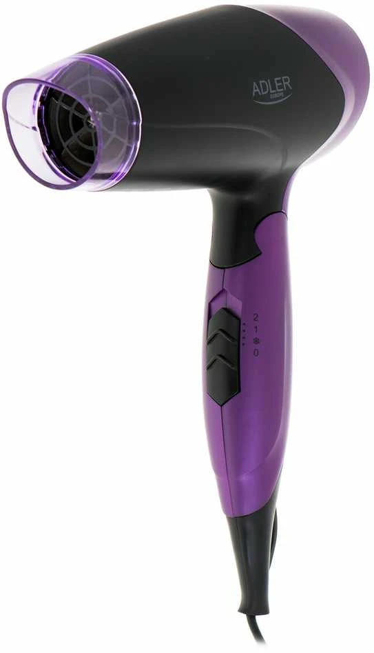 Adler | Plaukų džiovintuvas | AD 2260 | 1600 W | Number of temperature settings 2 | Juodas/Violetinė