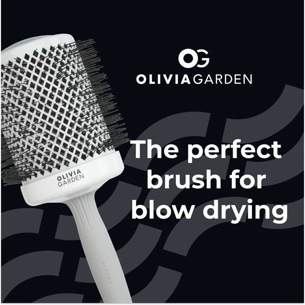 Olivia Garden Expert Blowout Shine Blanco y Gris 80 mm 1 U plaukų formavimo priemonė