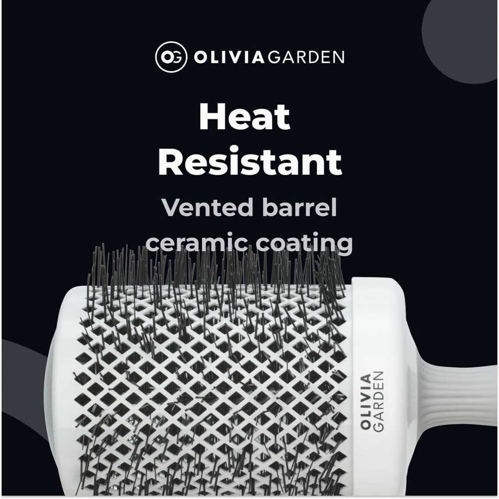 Olivia Garden Expert Blowout Shine Blanco y Gris 80 mm 1 U plaukų formavimo priemonė