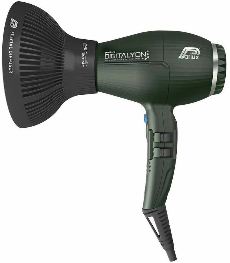 Plaukų džiovintuvas Parlux Digitalyon + MagicSense® difuzorius, žalios spalvos