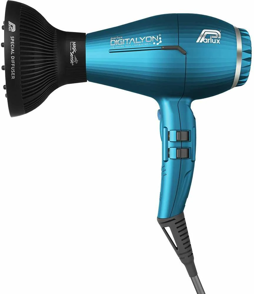 Plaukų džiovintuvas Parlux Digitalyon + MagicSense® difuzorius, mėlynos spalvos
