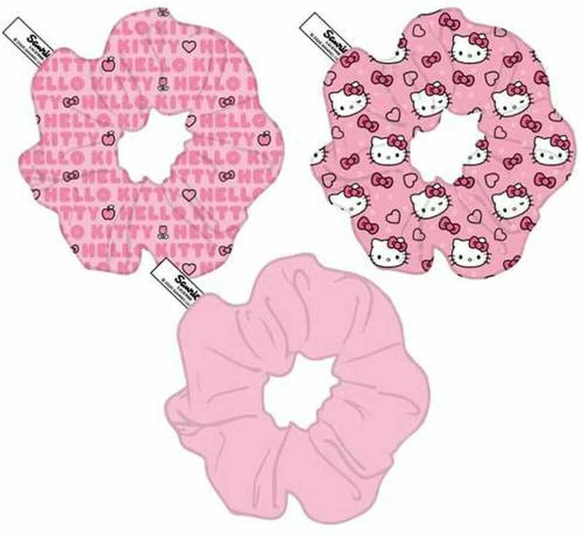 Plaukų gumytės Hello Kitty Fuksija 3 Dalys