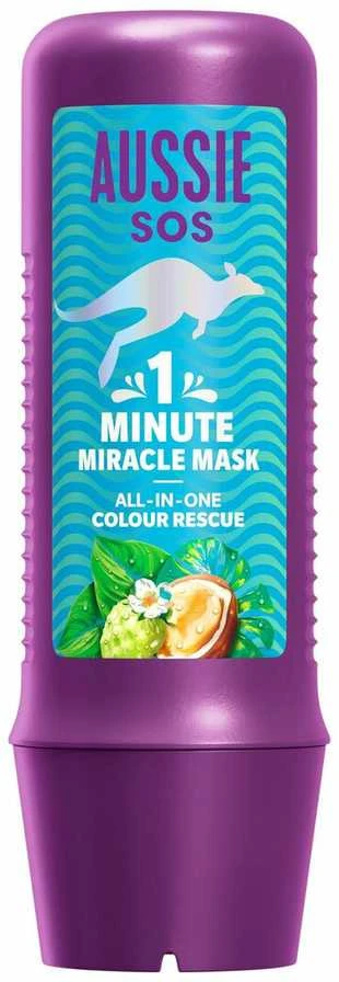 Aussie Hair SOS 1 Minute Miracle Color Rescue Mask kaukė dažytiems plaukams, 250 ml