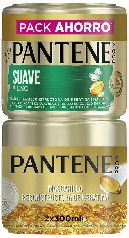 Masc Cap Pantene Suav-Liso DUPLO kaukė 300