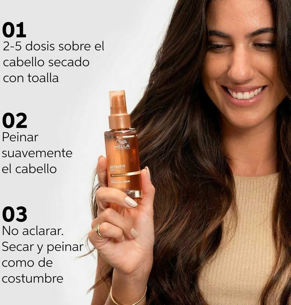 Wella Professionals Ultimate Smooth Miracle Oil Serum Aliejinis serumas skvalanu ir omega-9, 100 ml