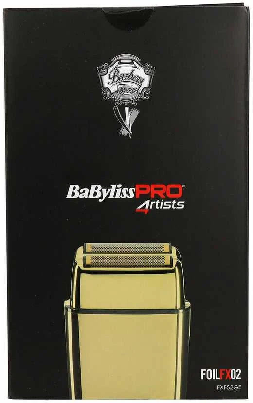 Barzdaskutė Mobili įkraunama plaukų skutimo mašinėlė BaByliss PRO Double Foil Metal Shaver Gold FXFS2GE, aukso spalvos