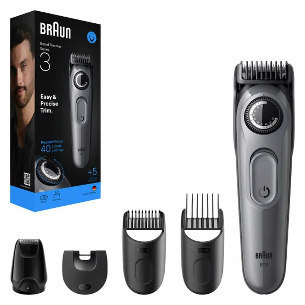 Barzdaskutė Braun Series 3 partatrimmeri, BT3560, Harmaa