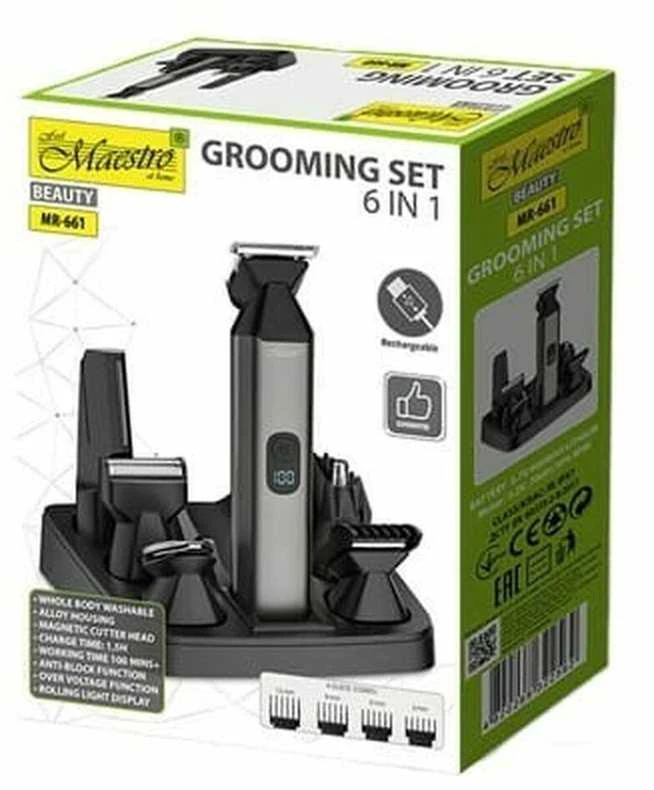 Maestro MR-661 6-in-1 Haircutting Set Juodas