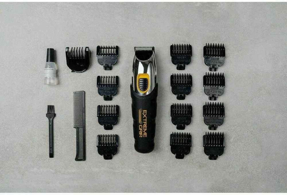 Barzdaskutė Barzdos kirpimo mašinėlė - WAHL Extreme Grip, 12 Ilgio Nustatymai, Juoda