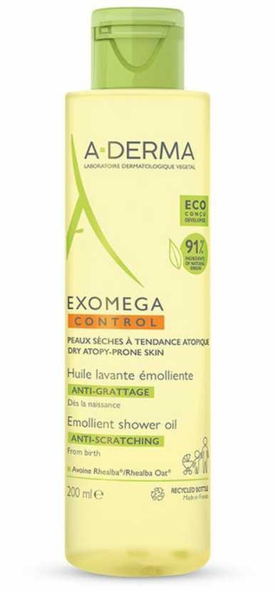 A-Derma Exomega Control Emollient Shower Aliejus