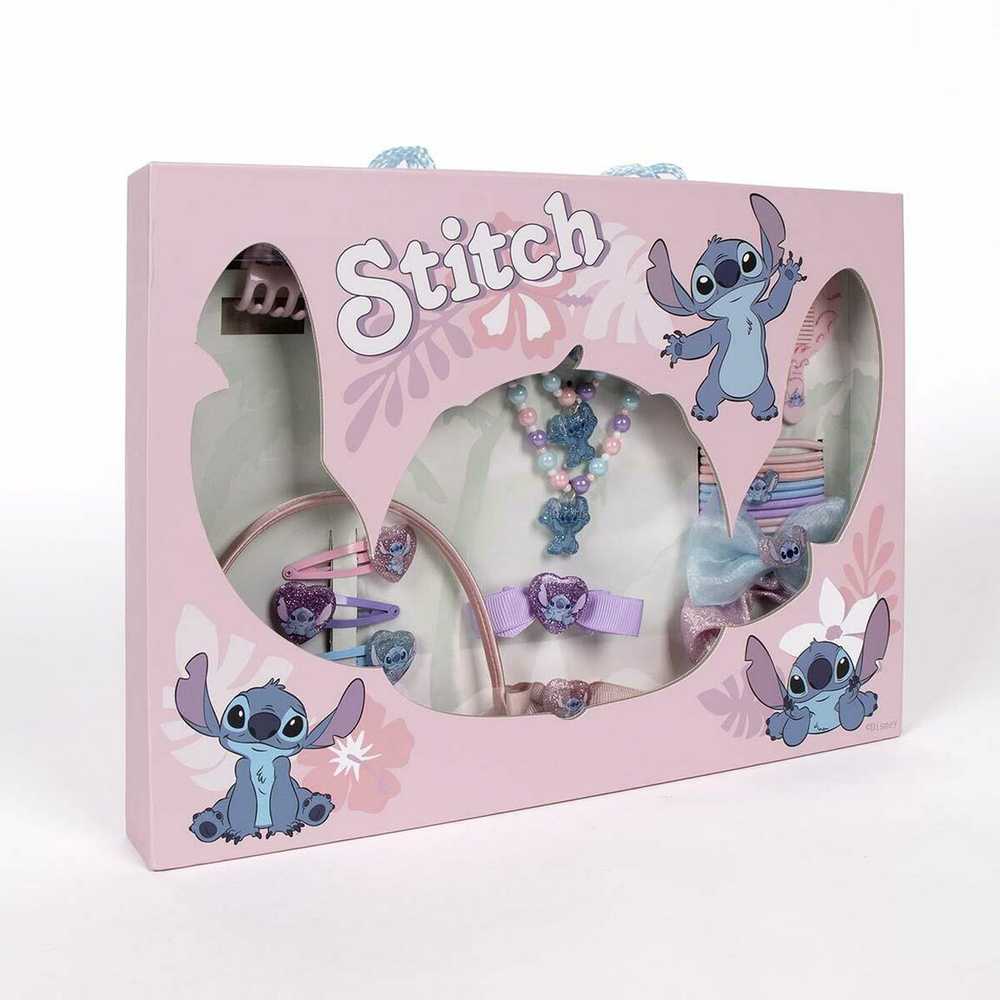 Plaukų papuošalai Stitch Rožinė 24 Dalys