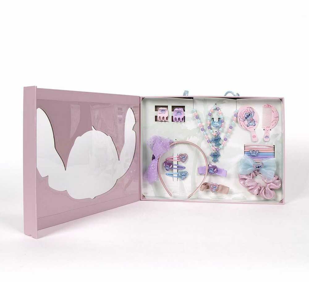 Plaukų papuošalai Stitch Rožinė 24 Dalys