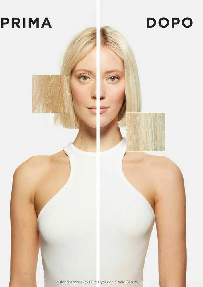 Kérastase Blond Absolu 2% Pure Hyaluronic Acid Serum atkuriamasis serumas šviesiems plaukams, 50 ml